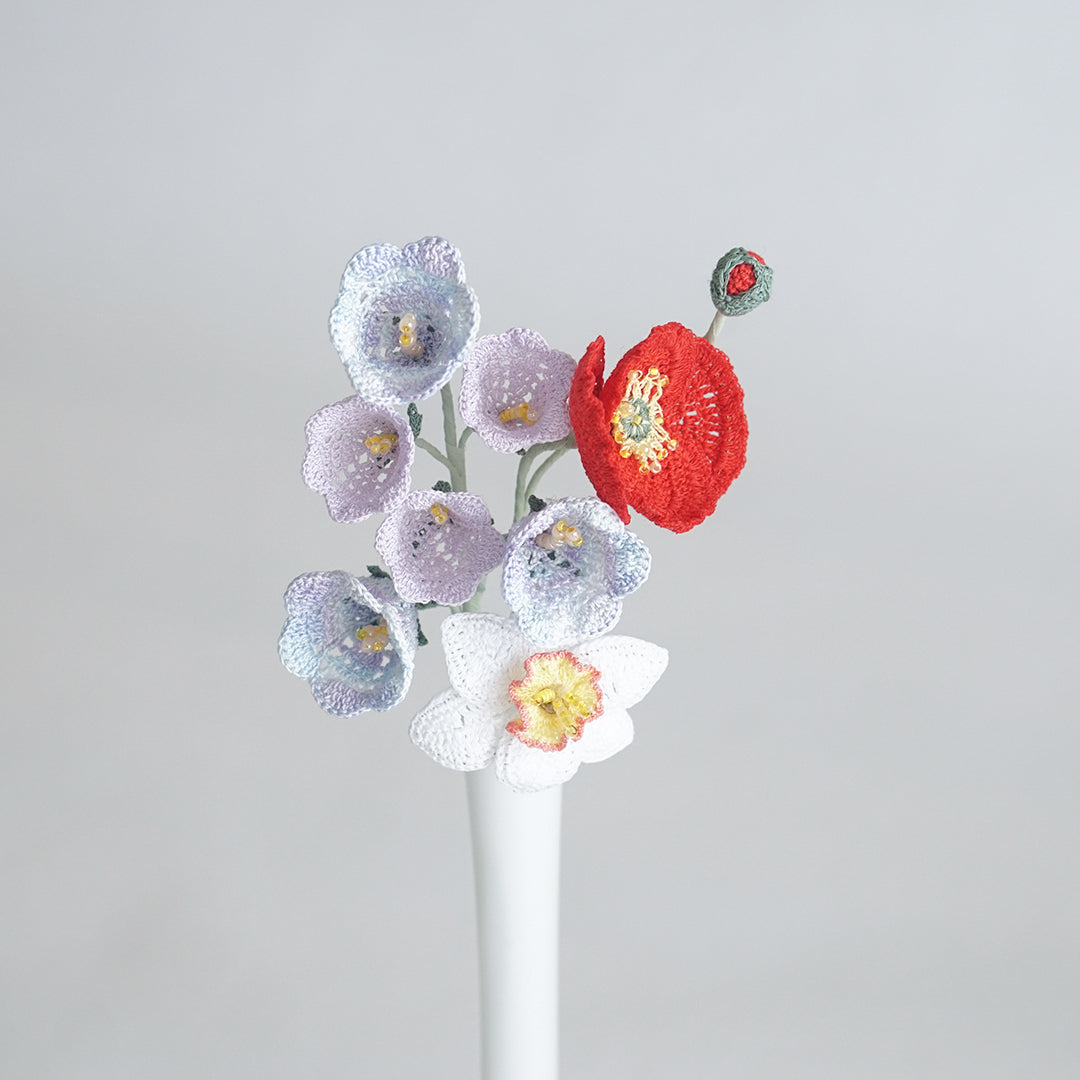 Campanule/Coquelicot/Jonquille