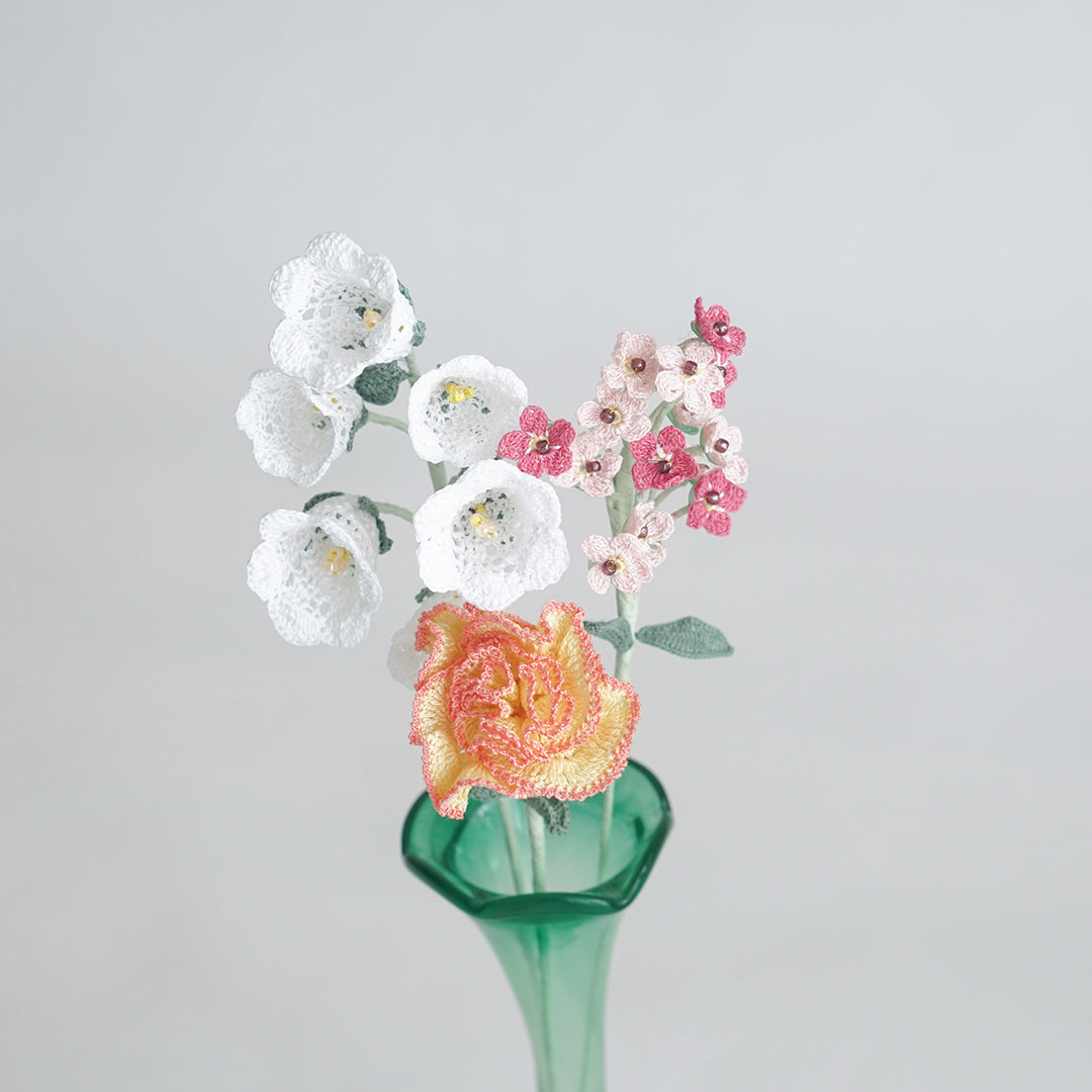 Campanule/Ne m'oublie pas/Œillet